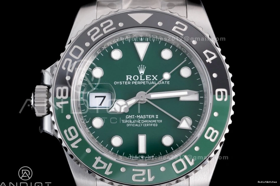 126729 GMT-Master Bracelet Oyster On Sprite 1:1 884 V3 Dial Best ZipUp Green Edition SS II 904L DD VSF VTNR 0731
